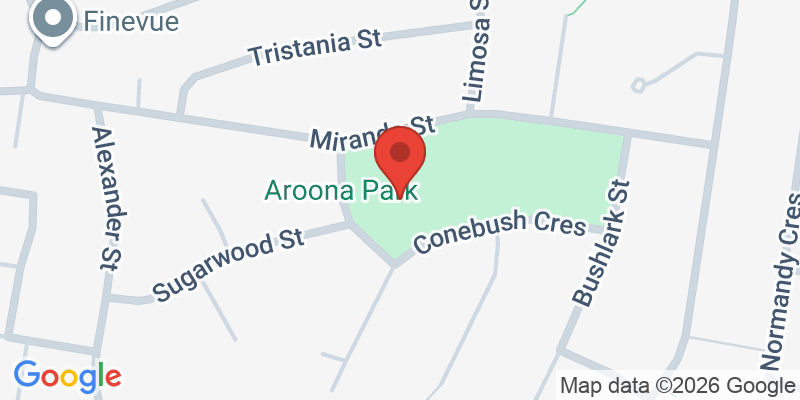 Mapa de la ubicación de Aroona park playground