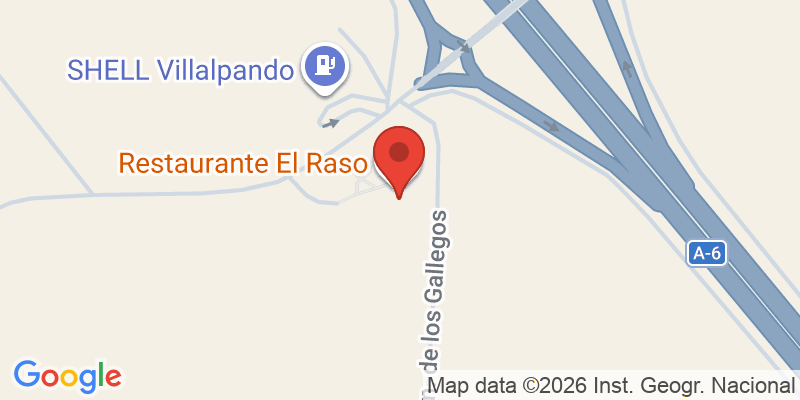 Mapa de la ubicación de El Raso