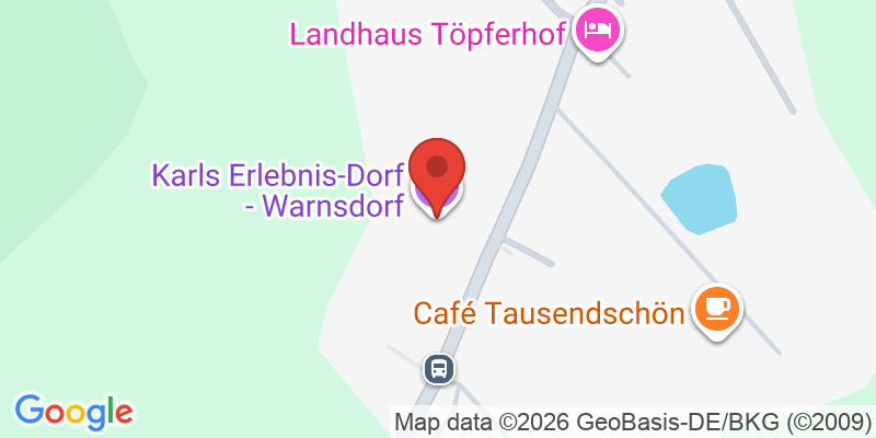 Mapa de la ubicación de Karls Erlebnis-Dorf - Warnsdorf