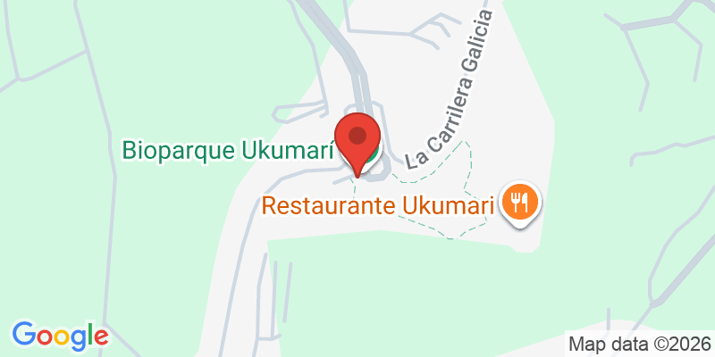 Mapa de la ubicación de Bioparque Ukumarí