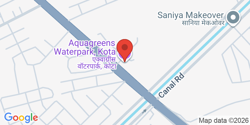 Mapa de la ubicación de Aquagreens Waterpark, Kota