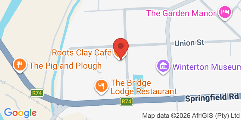 Mapa de la ubicación de Roots Clay Café