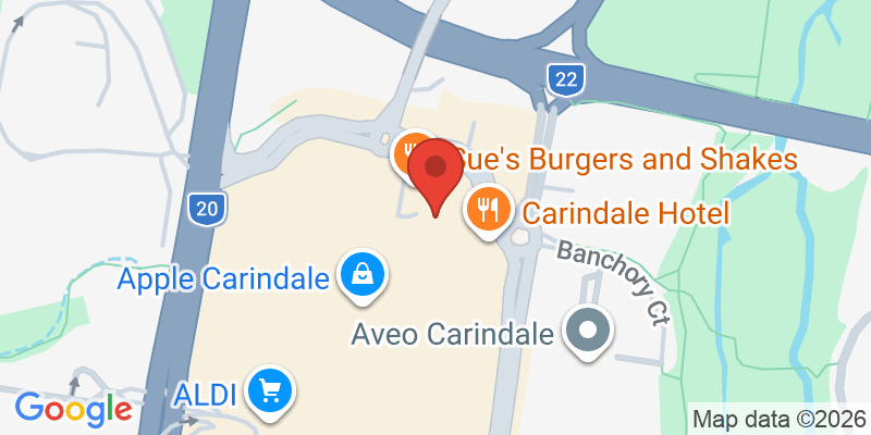 Mapa de la ubicación de miniBOUNCE Carindale