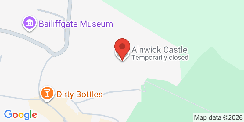 Mapa de la ubicación de Castillo de Alnwick