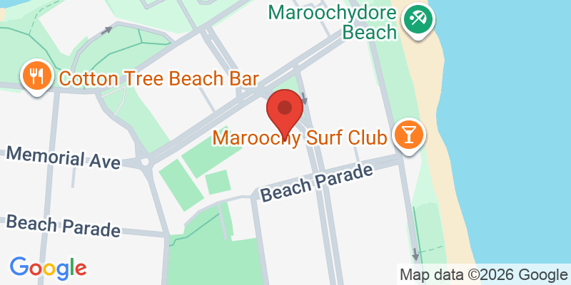 Mapa de la ubicación de Maroochydore Library - Sunshine Coast Libraries