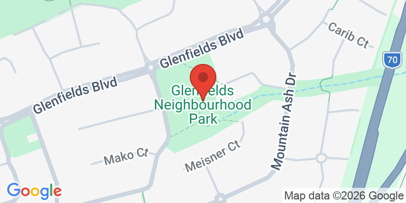 Mapa de la ubicación de Glenfields Neighbourhood Park