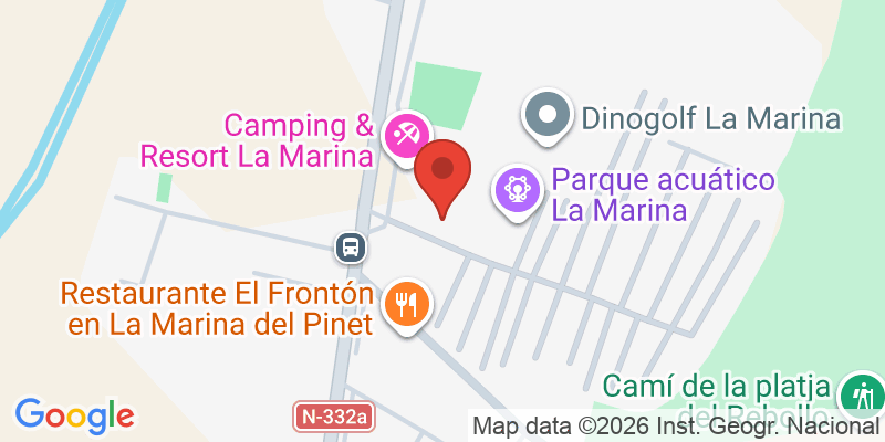 Mapa de la ubicación de Camping La Marina