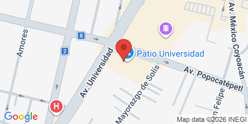 Mapa de la ubicación de Piccolo Ludo Patio Universidad