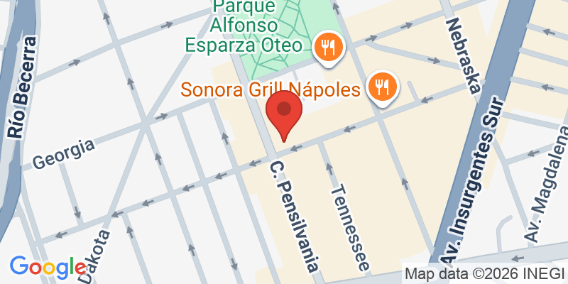 Mapa de la ubicación de Debarbas Bebedero Gourmet Pennsylvania