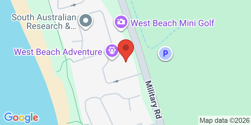 Mapa de la ubicación de West Beach Adventure