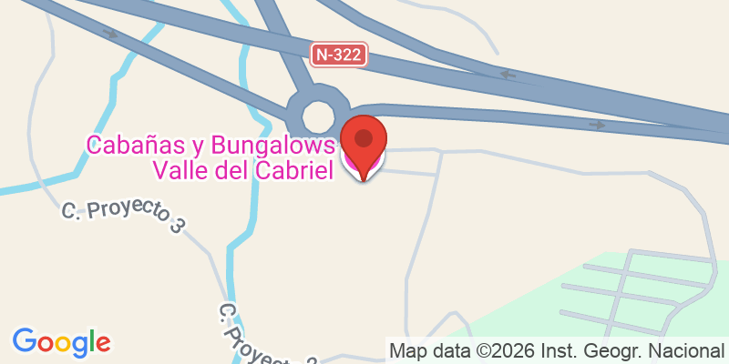 Mapa de la ubicación de Cabañas y Bungalows Valle del Cabriel