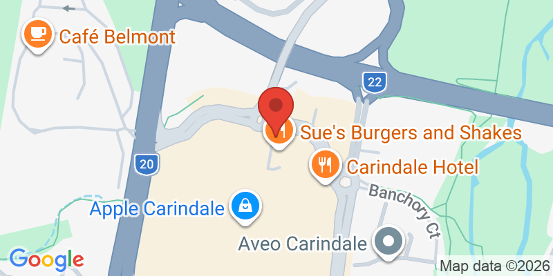 Mapa de la ubicación de Westfield Carindale