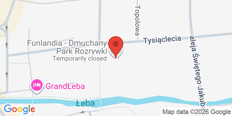 Mapa de la ubicación de Funlandia - Dmuchany Park Rozrywki