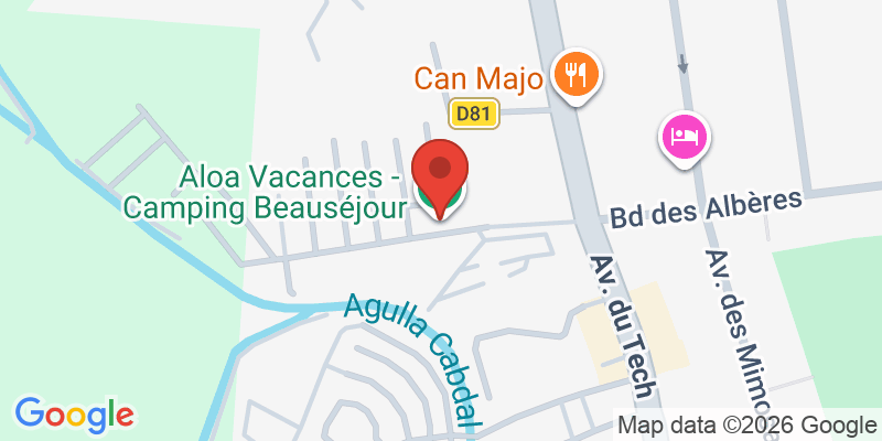 Mapa de la ubicación de Aloa Vacances - Camping Beauséjour