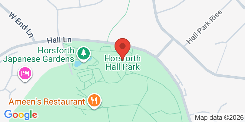 Mapa de la ubicación de Horsforth Hall Park