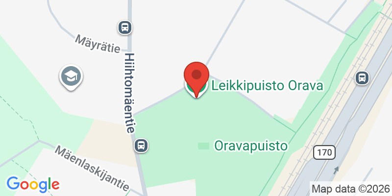 Mapa de la ubicación de Leikkipuisto Orava