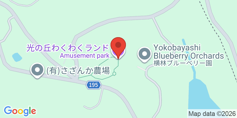 Mapa de la ubicación de 光の丘わくわくランド