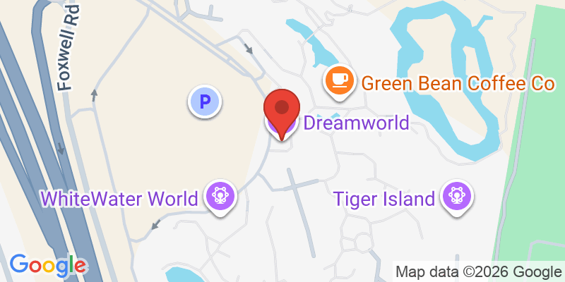 Mapa de la ubicación de Dreamworld