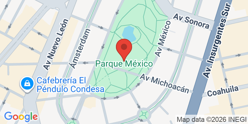 Mapa de la ubicación de Parque México