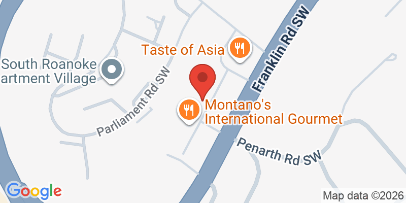 Mapa de la ubicación de Little Leapers Roanoke