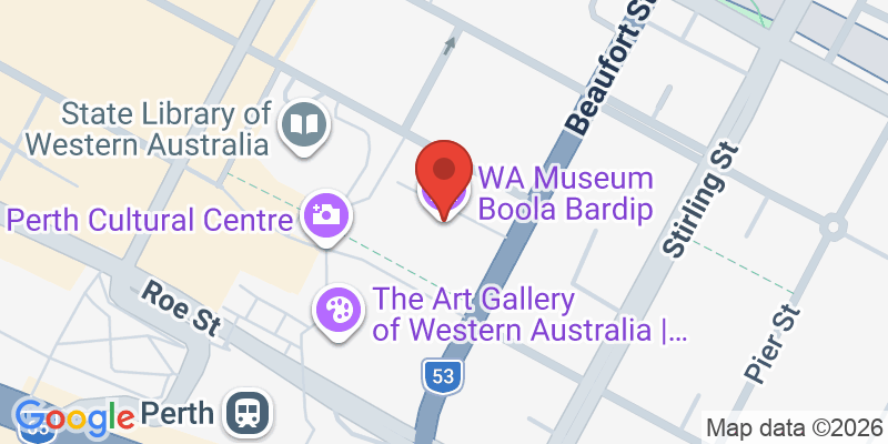 Mapa de la ubicación de WA Museum Boola Bardip