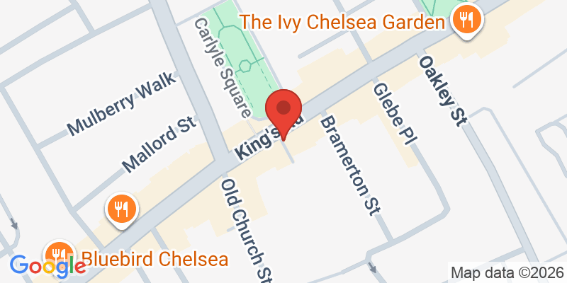 Mapa de la ubicación de La Mia Mamma King's Road