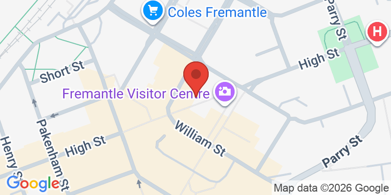 Mapa de la ubicación de Walyalup Koort (Kings Square)