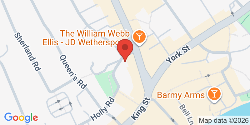 Mapa de la ubicación de Riverside Nursery Schools, Grosvenor House Twickenham (Holly Road)