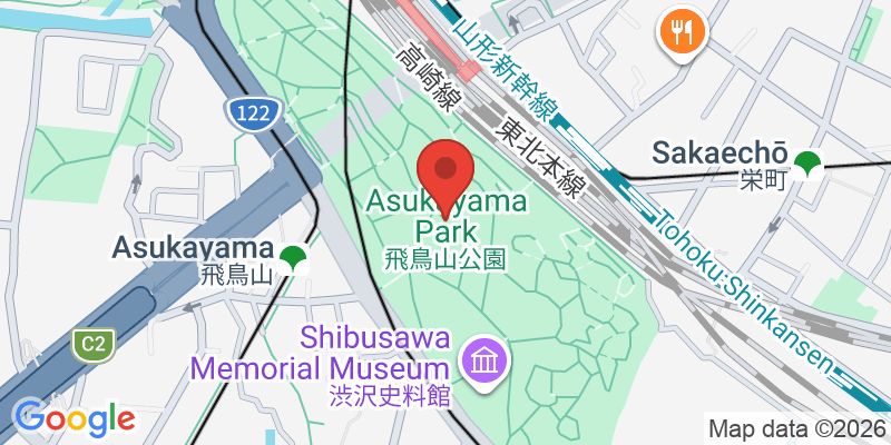 Mapa de la ubicación de Parque Asukayama