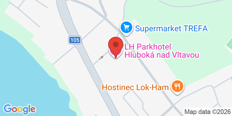 Mapa de la ubicación de LH Parkhotel Hluboká nad Vltavou