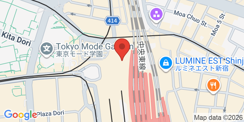 Mapa de la ubicación de Odakyu Department Store Shinjuku