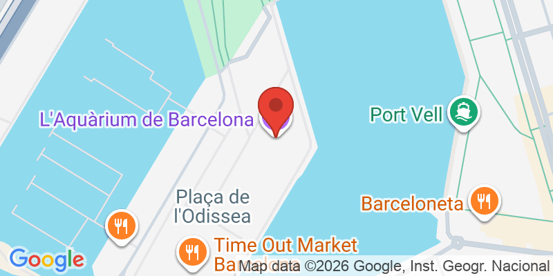 Mapa de la ubicación de L’Aquàrium de Barcelona