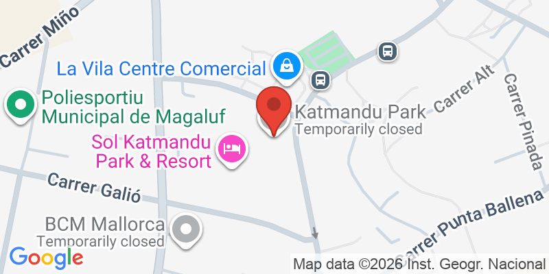 Mapa de la ubicación de Katmandu Park