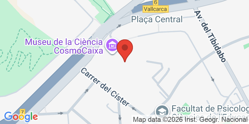 Mapa de la ubicación de CosmoCaixa Barcelona