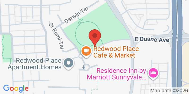 Mapa de la ubicación de Redwood Place Playground