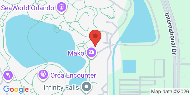 Mapa de la ubicación de SeaWorld Orlando