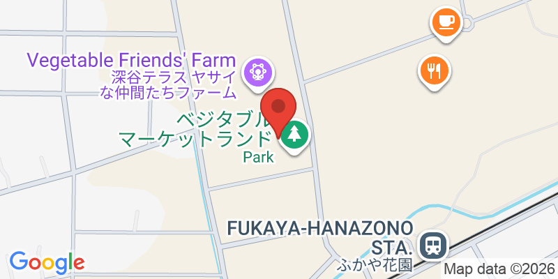 Mapa de la ubicación de Fukaya Terrace Park