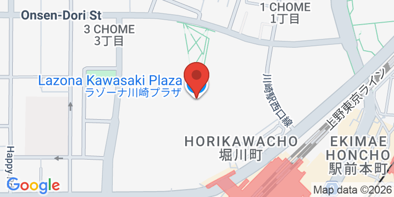 Mapa de la ubicación de Lazona Kawasaki Plaza