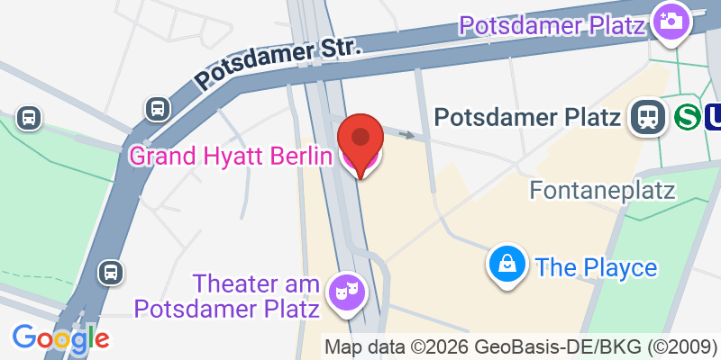 Mapa de la ubicación de Grand Hyatt Berlin