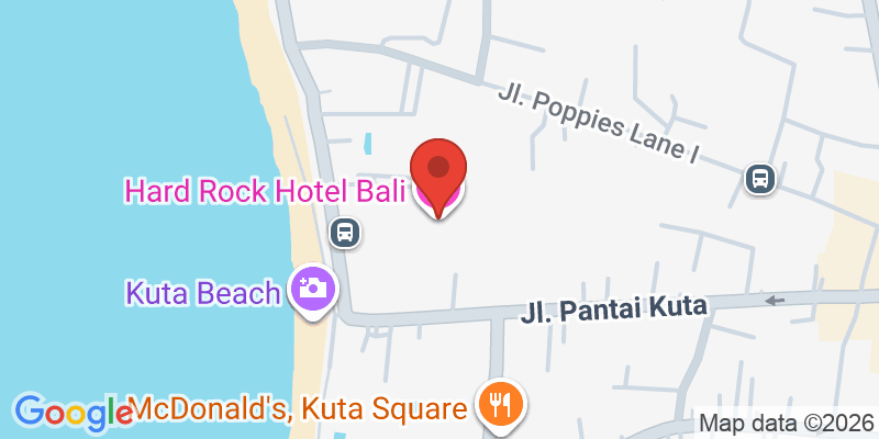 Mapa de la ubicación de Hard Rock Hotel Bali
