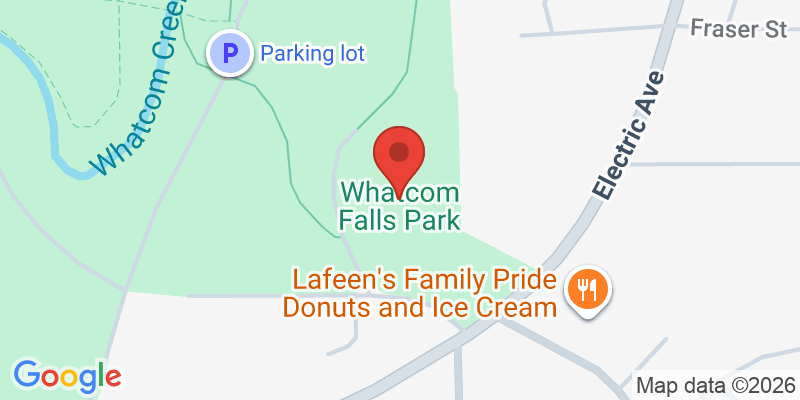 Mapa de la ubicación de Whatcom Falls Park