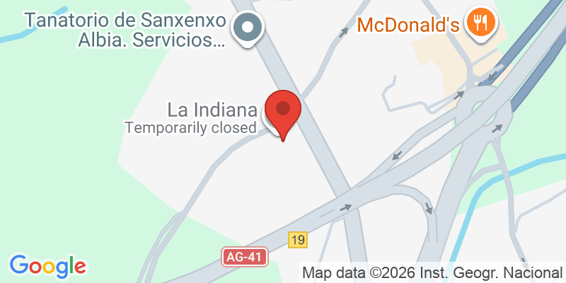 Mapa de la ubicación de La Indiana