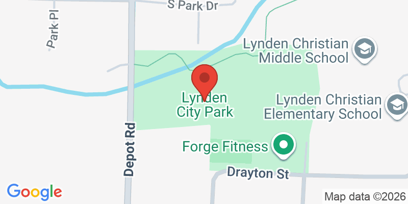 Mapa de la ubicación de Lynden City Park
