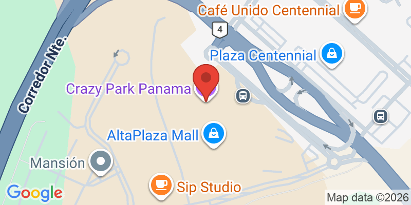 Mapa de la ubicación de Crazy Park Panamá