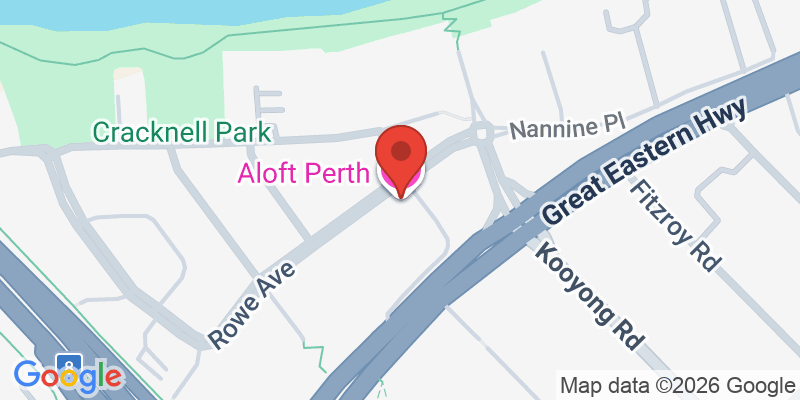 Mapa de la ubicación de Aloft Perth