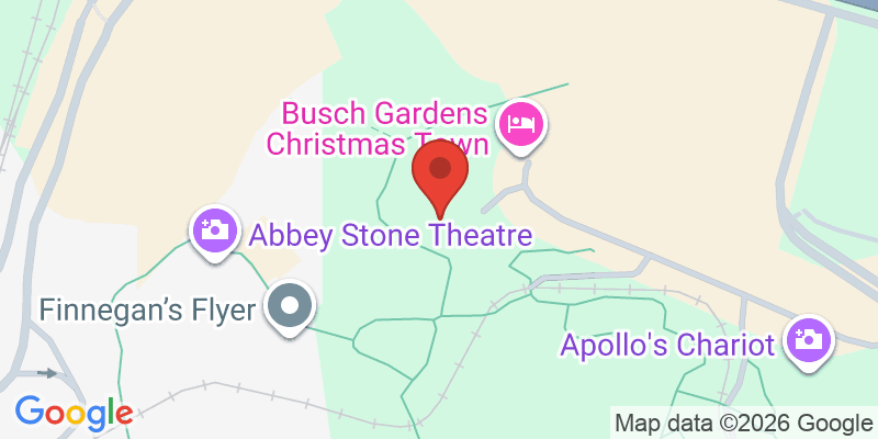 Mapa de la ubicación de Busch Gardens Williamsburg