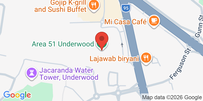 Mapa de la ubicación de Area 51 - Brisbane Indoor Play Centre