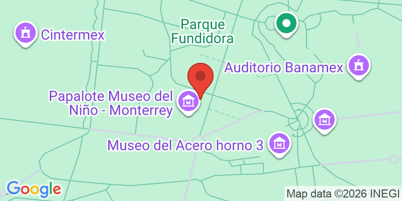 Mapa de la ubicación de Papalote Museo del Niño-Monterrey