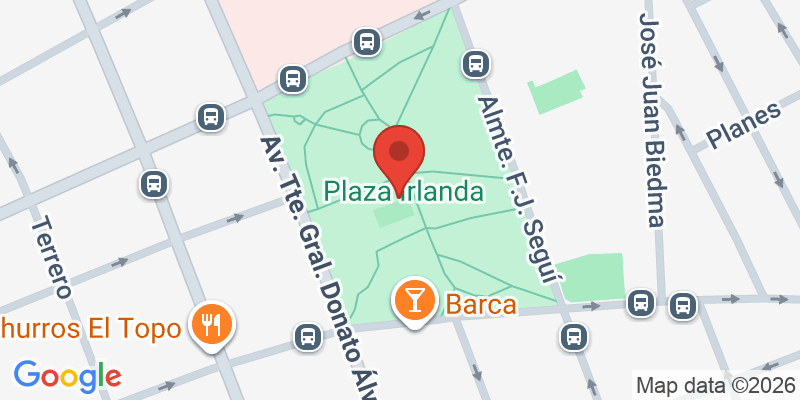 Mapa de la ubicación de Plaza Irlanda