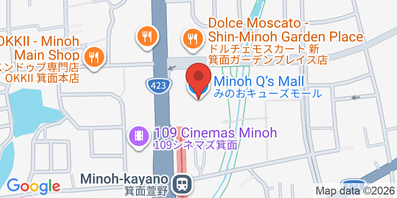 Mapa de la ubicación de Minoo Q's Mall